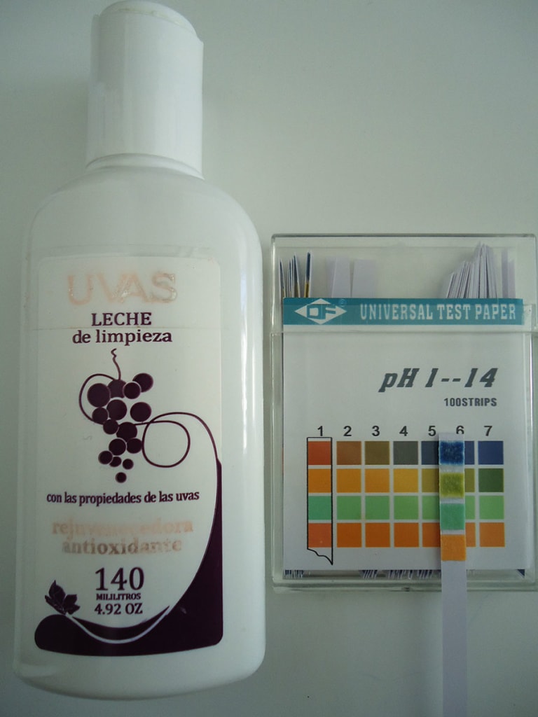 pH de Leche de limpieza Uvas